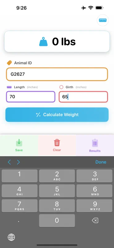 Cattle Weight Pro screenshot 1 of 4