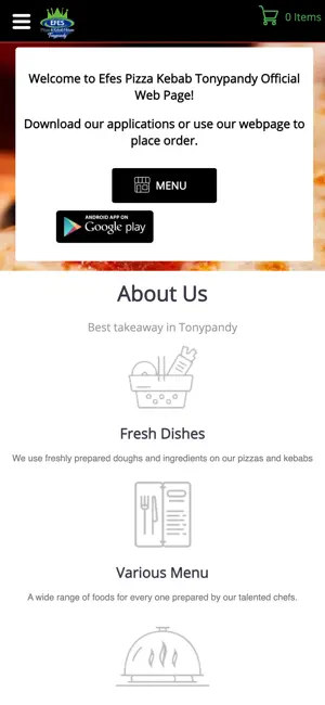 Efes Pizza Kebab Tonypandy screenshot 1