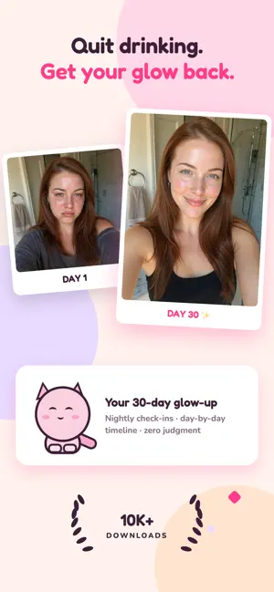 Glow Up: Quit Alcohol DayLily screenshot 1