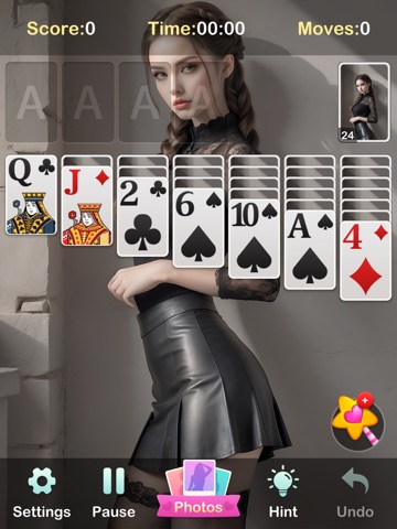 Solitaire Girls: Card Games iPad screenshot