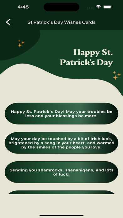 St. Patrick's Day Wishes Cards Screenshot