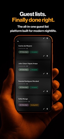 GSTLIST: Guest List App iPhone screenshot