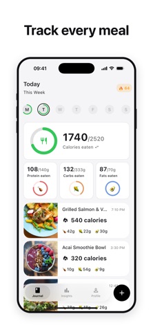 CalFit: Food & Calorie Tracker screenshot