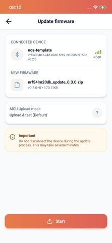 BLE Update screenshot