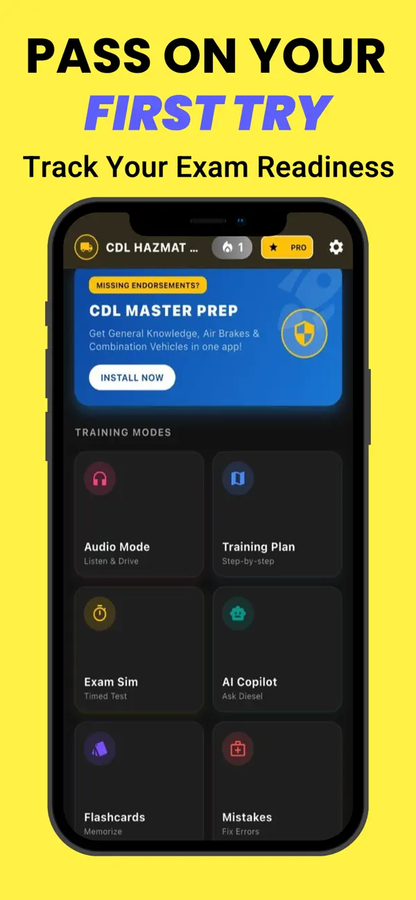 Screenshot #1 pour CDL HazMat: Audio Prep 2026