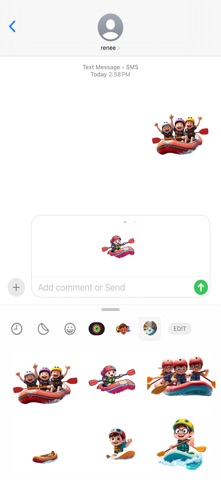 River Rafting Stickers iPhone screenshot