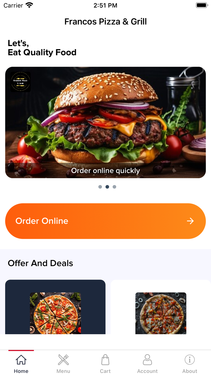 Francos Pizza  Grill