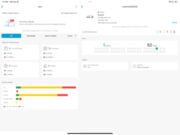 Cisco Business iPad screenshot