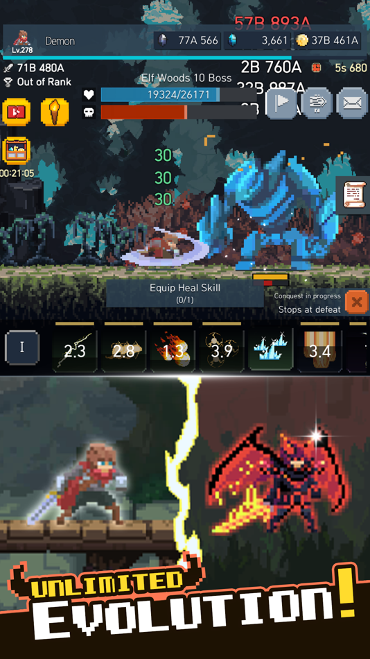 #1. The Demonized: Idle RPG (iOS) โดย: Game Duo Co.,Ltd.