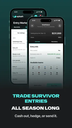 Splash Sports | Survivor & DFS screenshot 5