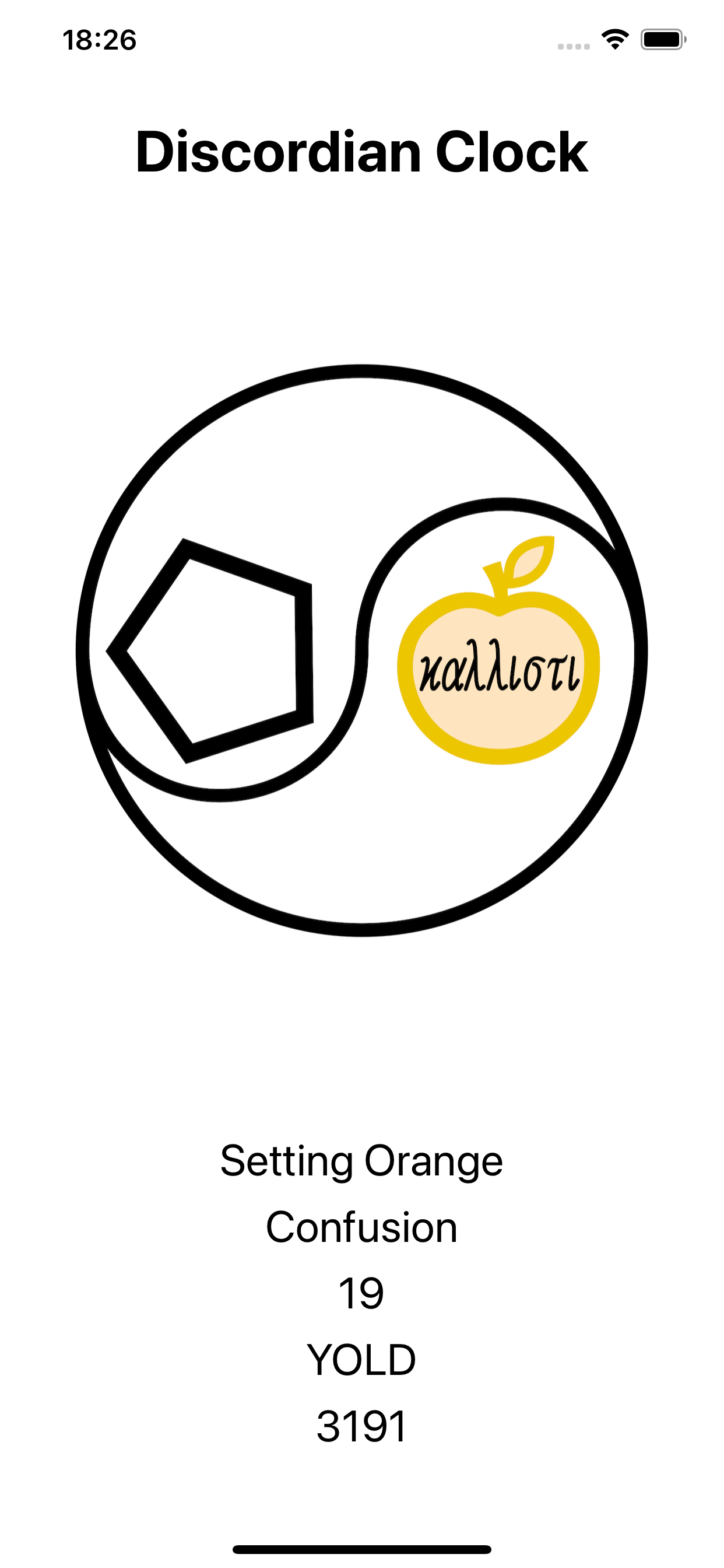 Discordian Calendar Watch