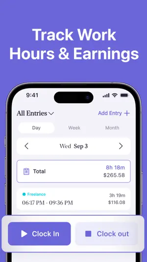 Work Hours Tracker - Clock In screenshot 1