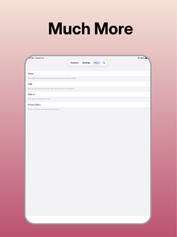 Barcode scan-easy iPad screenshot
