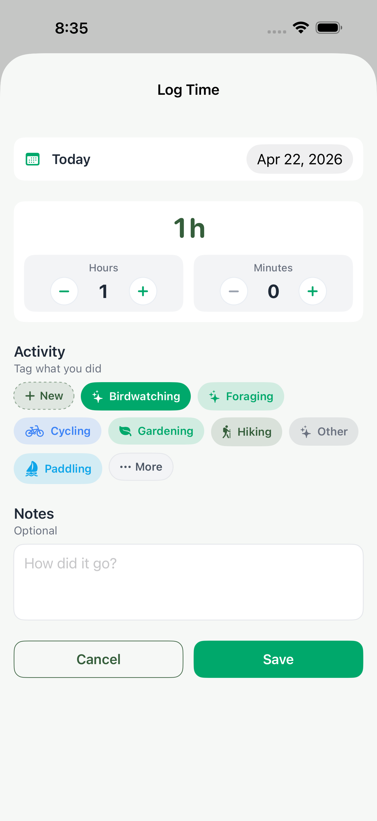 Green Time Tracker screenshot 3