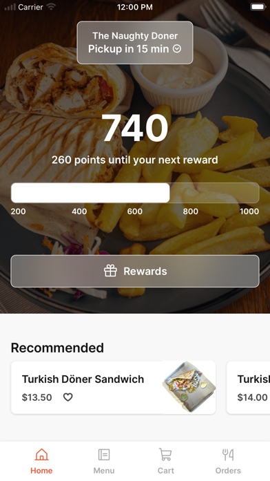 The Naughty Doner iPhone screenshot 1 - Food & Drink app