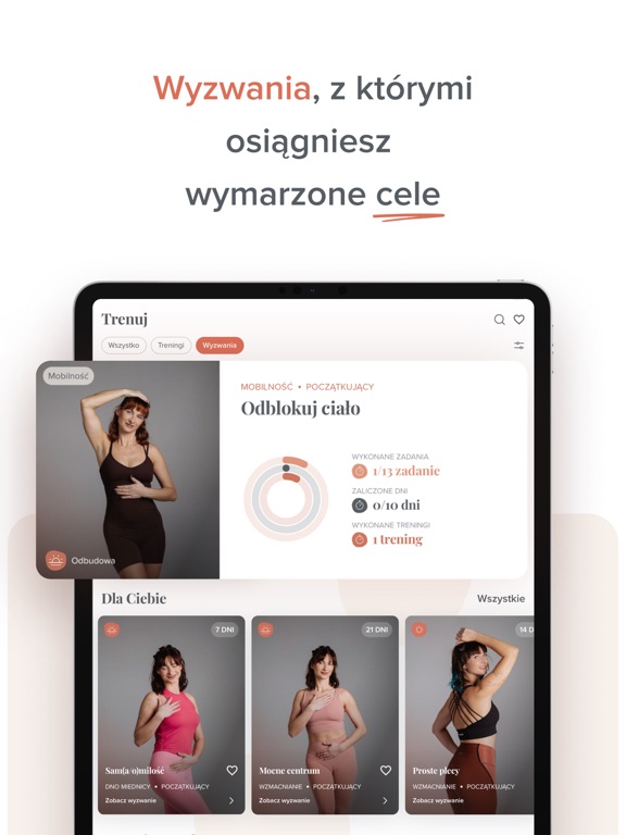 WomanUp: Trening i Zdrowie iPad screenshot 3 - Health & Fitness app
