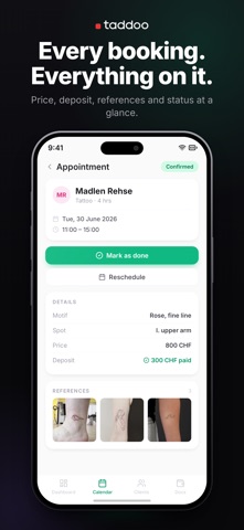 Taddoo: Tattoo Studio Booking iPhone screenshot