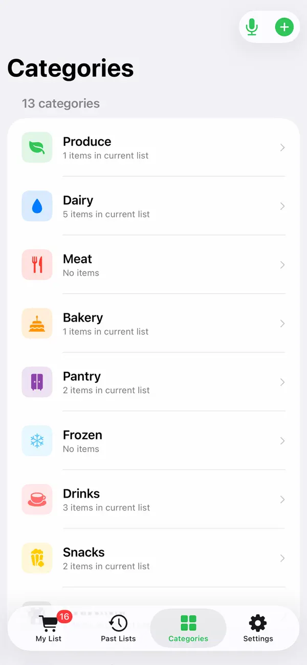 Screenshot #2 pour Grocery/ShoppingList