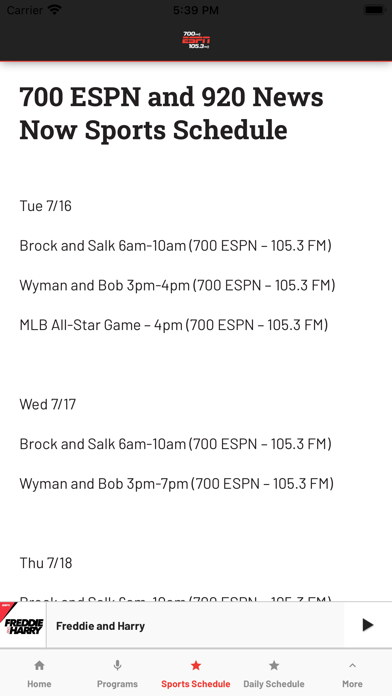 700 ESPN Screenshot