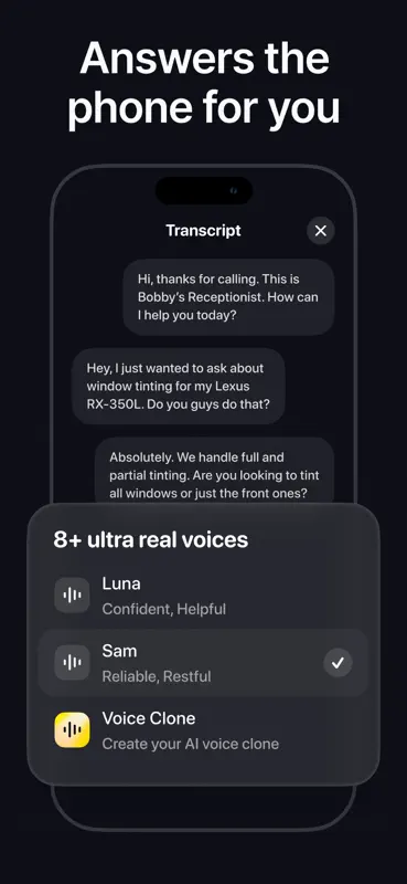 Beside (M1): AI Receptionist screenshot 2 of 9
