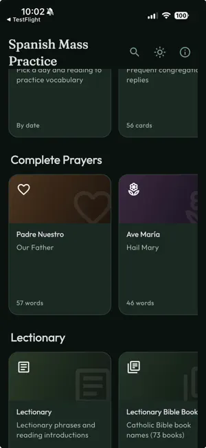 Practice Spanish Mass screenshot 1