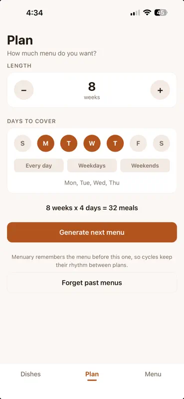 Menuary Meal Planner screenshot 2 of 4