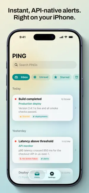 PING: Send notifications screenshot 1