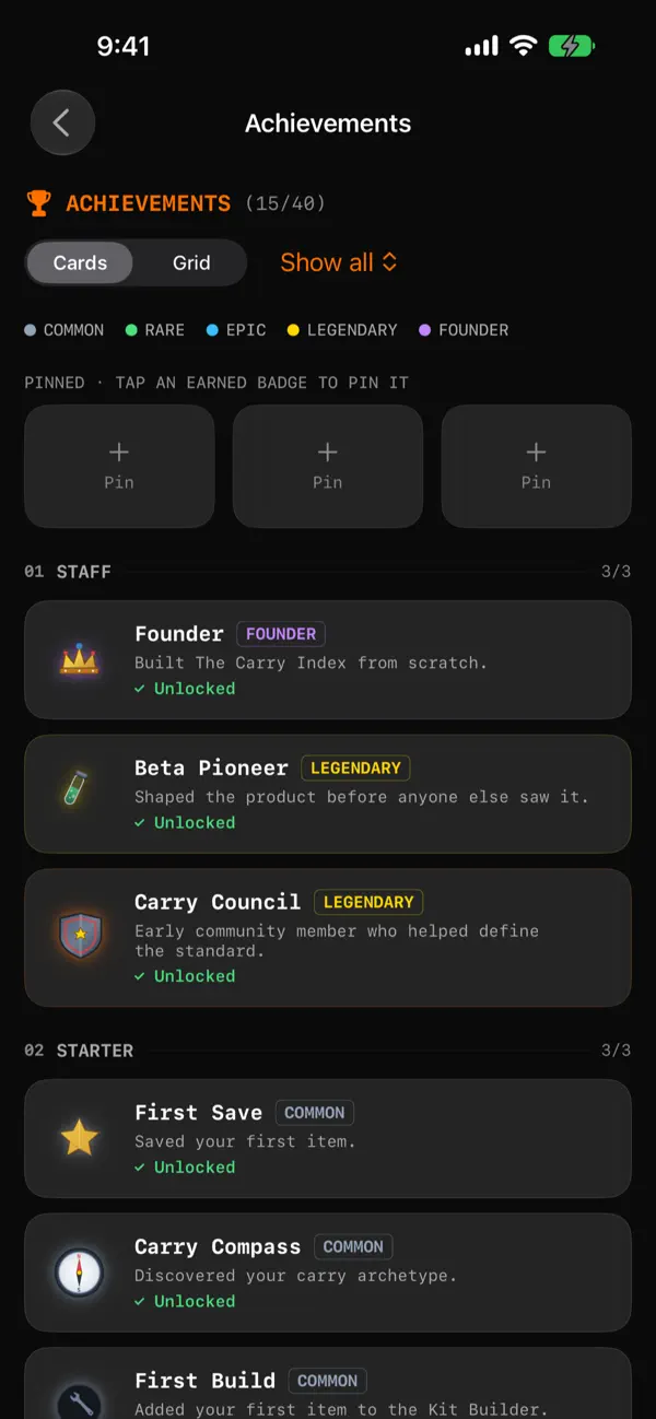 Screenshot #2 pour The Carry Index