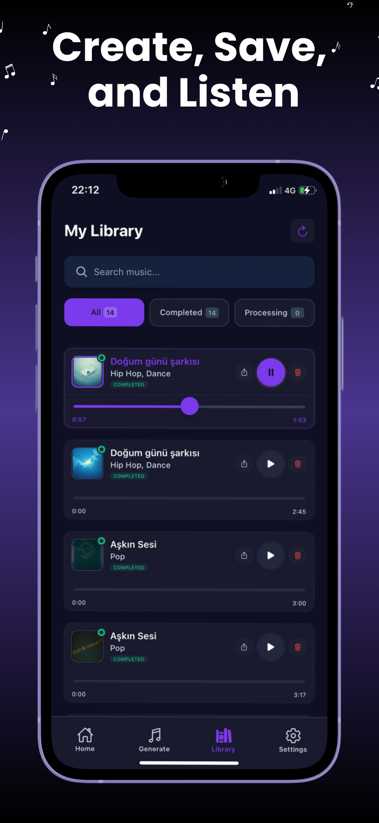 AI Music & Song Maker: SkyBeat screenshot 3