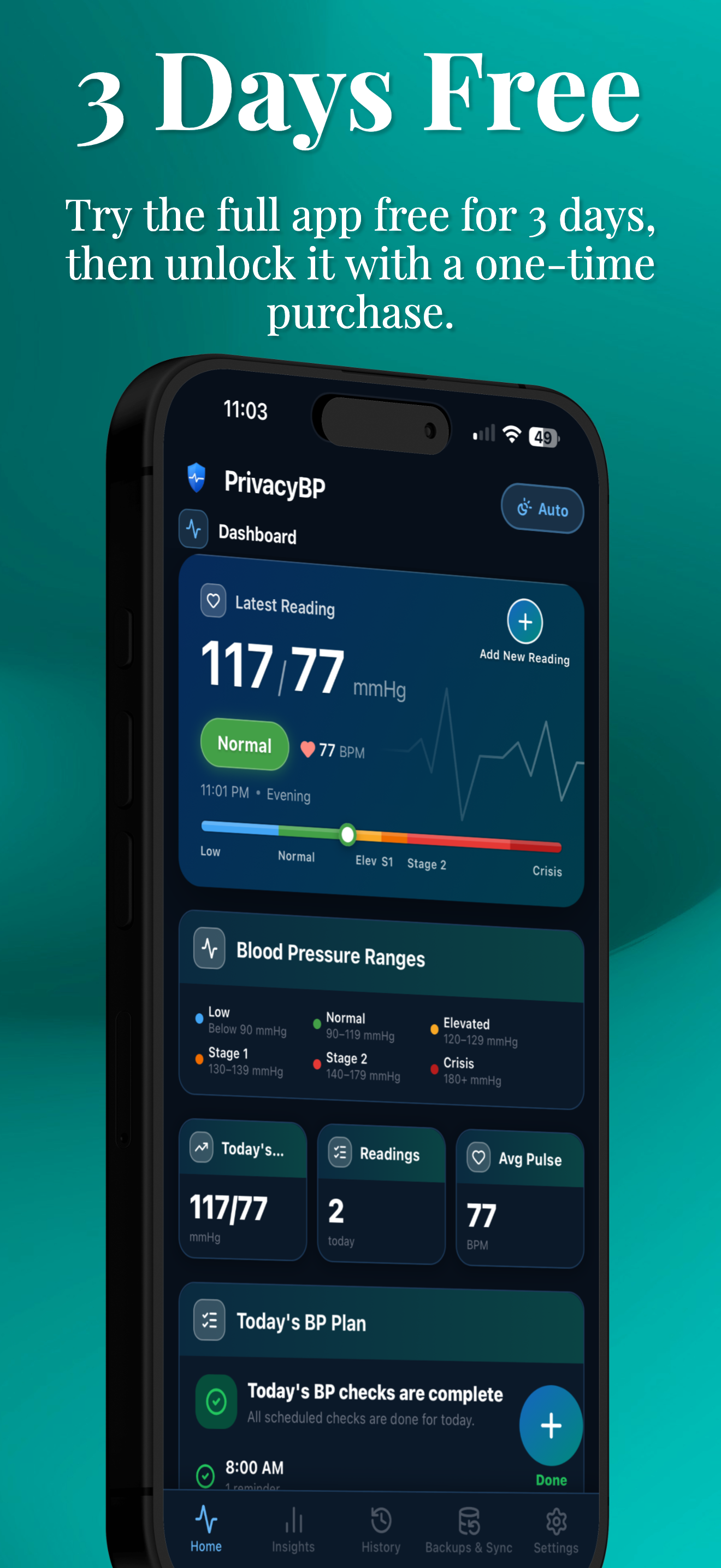 PrivacyBP Blood Pressure Log screenshot 7