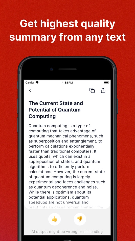 #3. Summarizer - AI Text Summary (iOS) بواسطة: Qvalitech Engineering OU