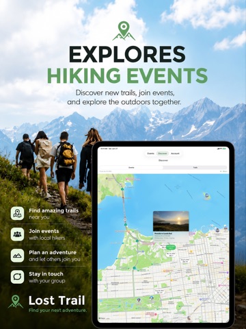 Lost Trail - social hiking iPad screenshot