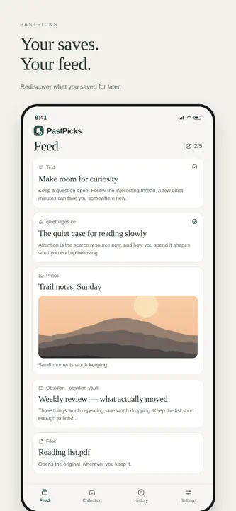 PastPicks: Rediscover Saves screenshot 1