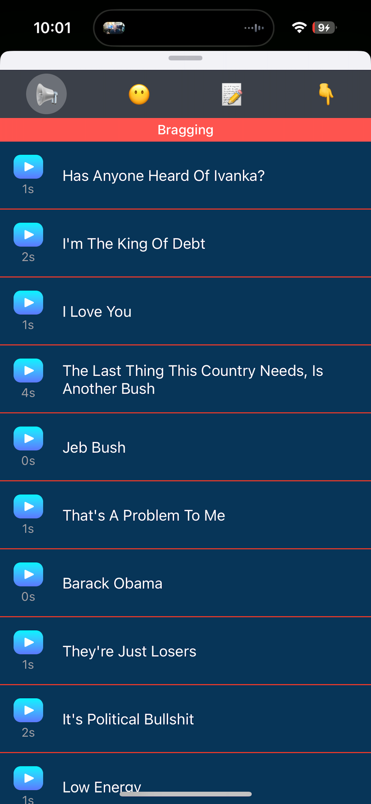 Trump Social Chat Soundboard