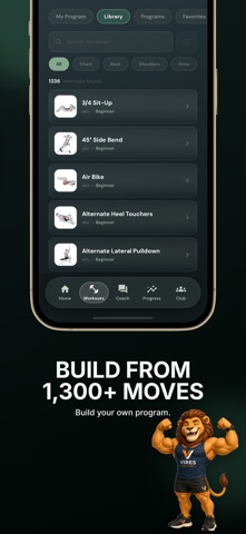 Vires: AI Workout & Coach iPhone screenshot