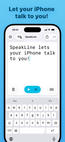 SpeakLine – Text to Speech iPhone screenshot