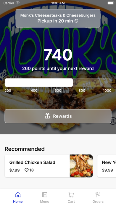 Monk's Cheesesteaks Screenshot