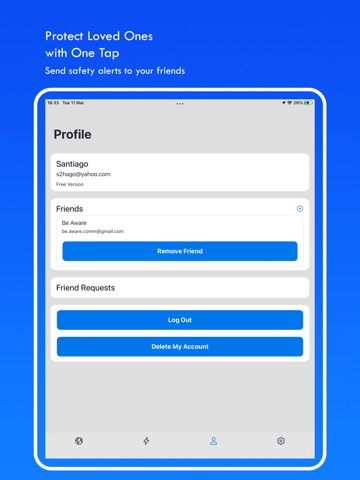 Be Aware - Community Alerts iPad screenshot