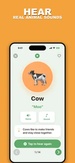 Capture d'écran de Animal Sounds For Kids Play sur iPhone 5