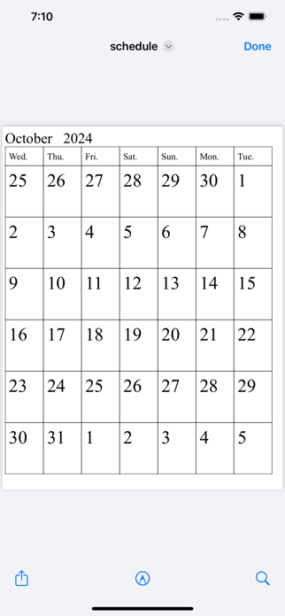 PrintingCalendar:Easy,simple Screenshot 5 of 5