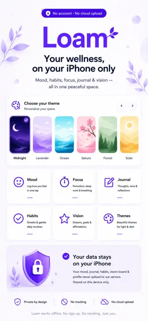 Loam - Mood, Habits & Focus screenshot 1