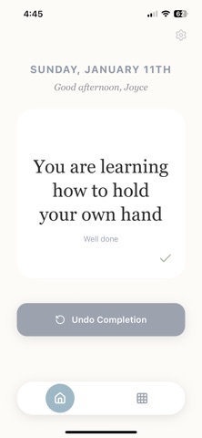 One thing a day – daily pause screenshot
