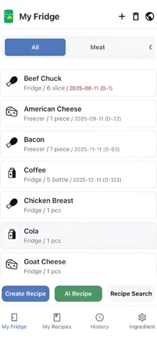EmptyFridge-My Kitchen Helper screenshot