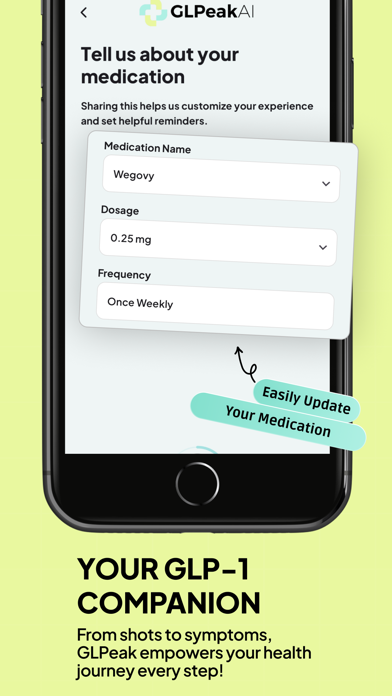 GLPeak: GLP-1 Shot Tracker iPhone screenshot 6 - Health & Fitness app