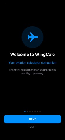 WingCalc iPhone screenshot