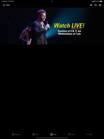 Faith Christian Center iPad screenshot