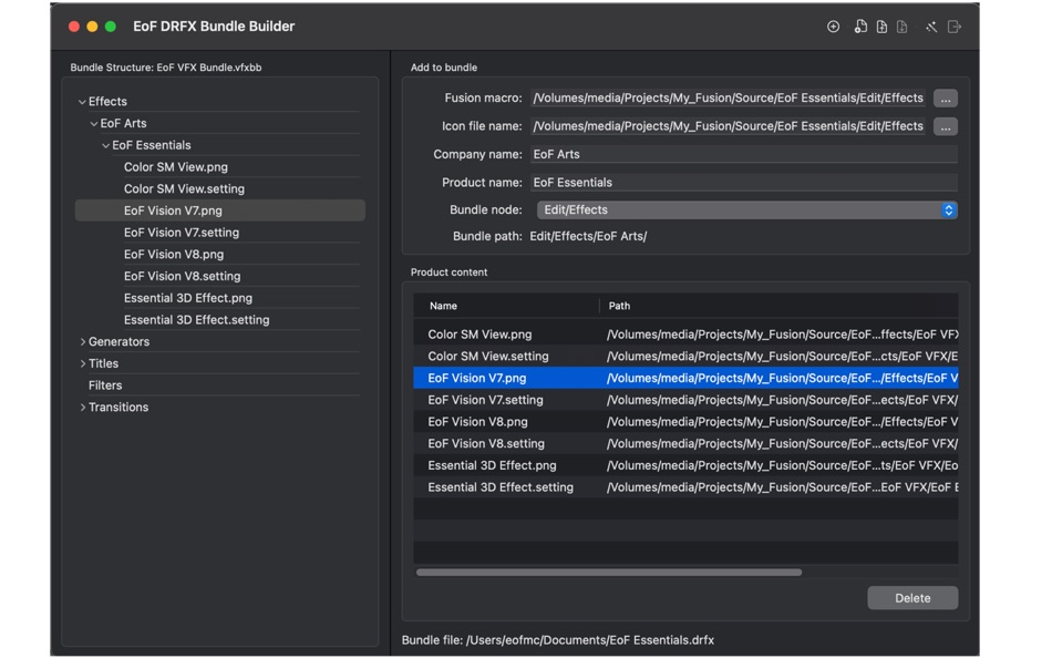 #1. DRFX Bundle Builder (macOS) بواسطة: Bjoern Eschrich