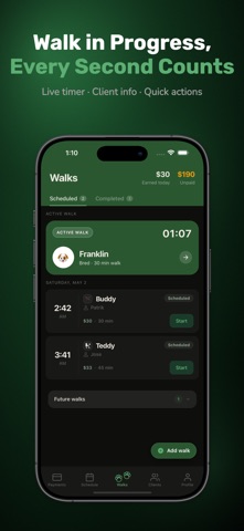 PawManager – Dog Walker App Screenshot 2 of 6