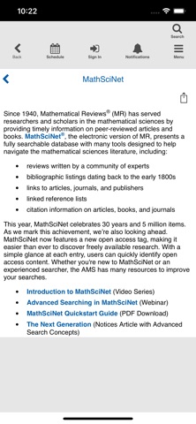 AMS Fall 2026 Eastern iPhone screenshot