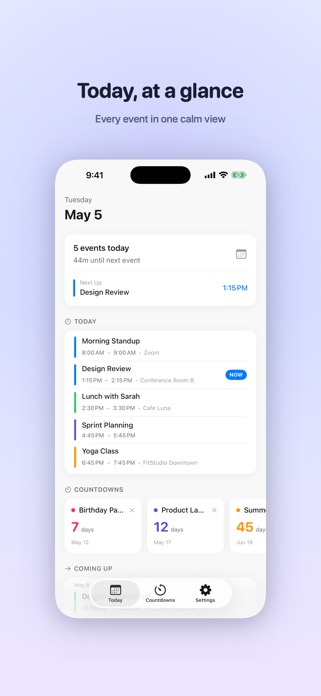 Today Events Widget Screenshot 1 of 5